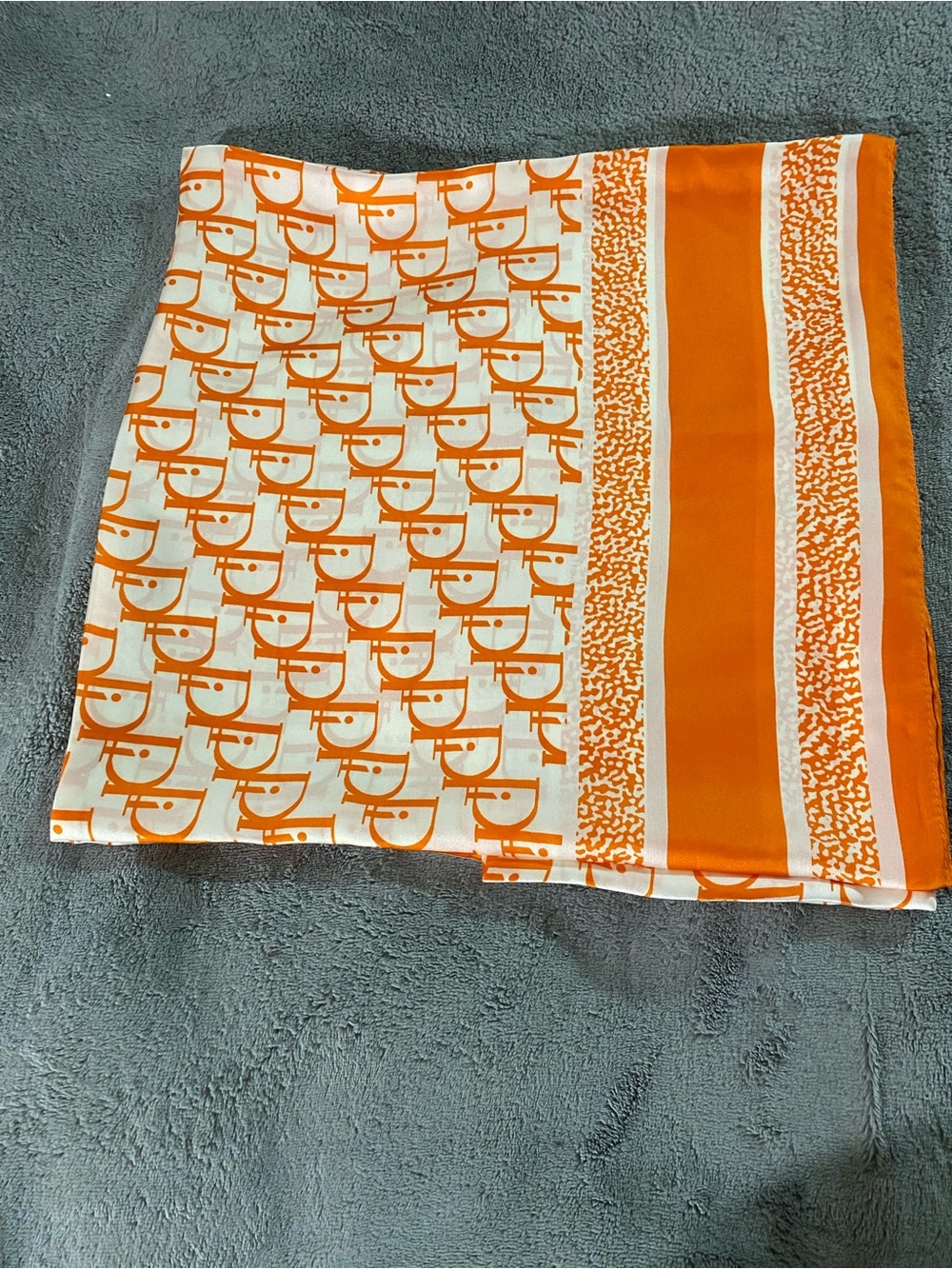 Women’s Orange and White Swim Cover-Up Scarf#180x90cm
